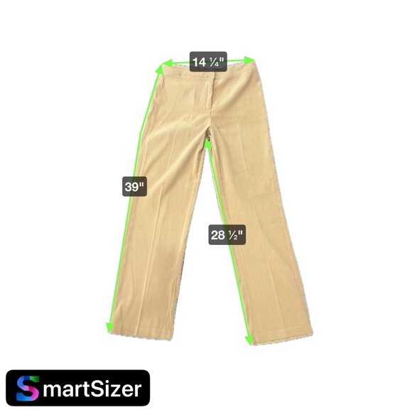 First Option Womens Camel Brown High Waisted Flat Front Trousers Pants Sz 8 - Picture 8 of 8